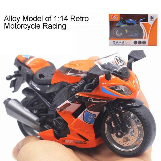 1/14 Simulation Motorcycle Pull Back Model With LED-Blue