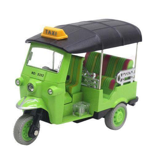 Tricycle Model Simulation Display Souvenirs Alloy Pull-Green