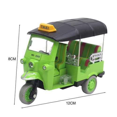 Tricycle Model Simulation Display Souvenirs Alloy Pull-Green