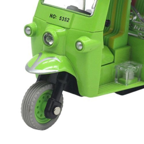 Tricycle Model Simulation Display Souvenirs Alloy Pull-Green