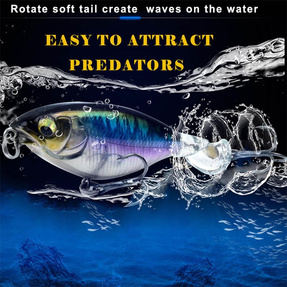 3.5in / 0.4oz Topwater Soft Rotating Fishing Lure Bionic