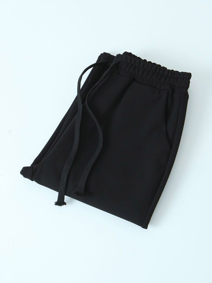 (black)Good Quality Plus Size Flare Pants Women 2023 Spring Summer Slim Leg Cut Bottoms Stretch Full Length Trousers Curve Clothes SAB