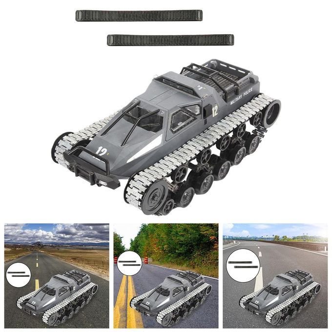 Toy Grade 1/12 RC Tank Car Kits With Metal Track DIY 2.4G Boys Gray