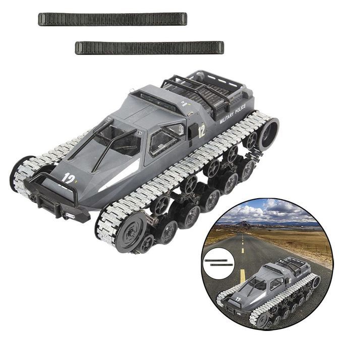 Toy Grade 1/12 RC Tank Car Kits With Metal Track DIY 2.4G Boys Gray