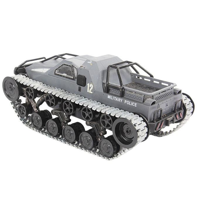Toy Grade 1/12 RC Tank Car Kits With Metal Track DIY 2.4G Boys Gray
