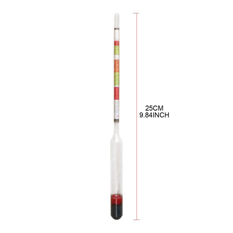 2pcs/set Triple Scale Hydrometer Self Brewed Wine Sugar Meter Alcohol Measuring For Home Brewing Making Beer Wine Mead