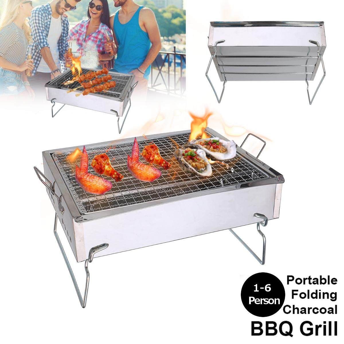BBQ Barbecue Grill Folding Portable Charcoal Outdoor Camping Patio Stove