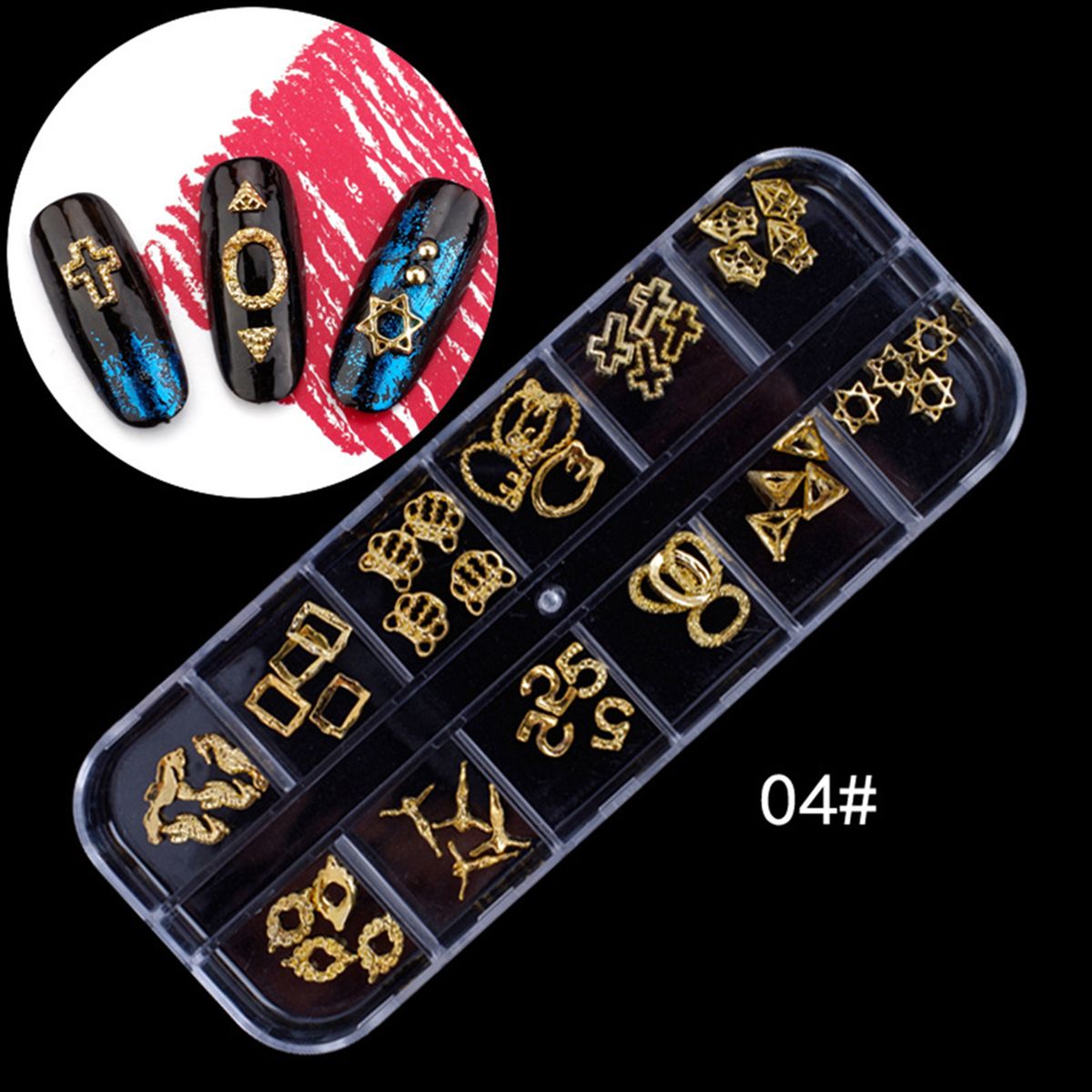 Multicolor Rhinestone Faux Pearl Glitter Nail Art Sequins-6#