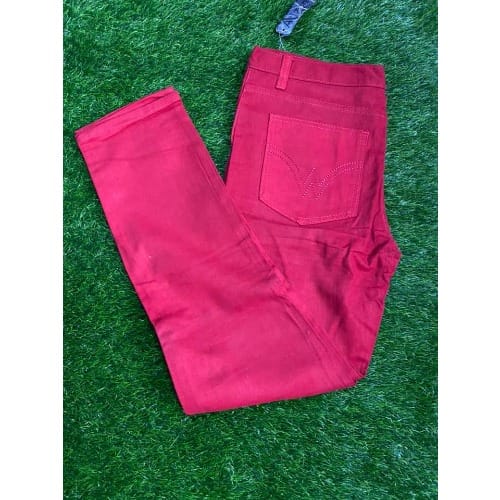 Ripped Luxury Men's Jeans - Red