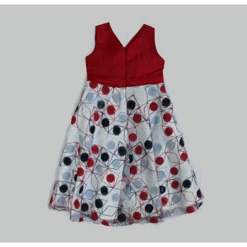 Red And Poker Pot Patterned Dress
