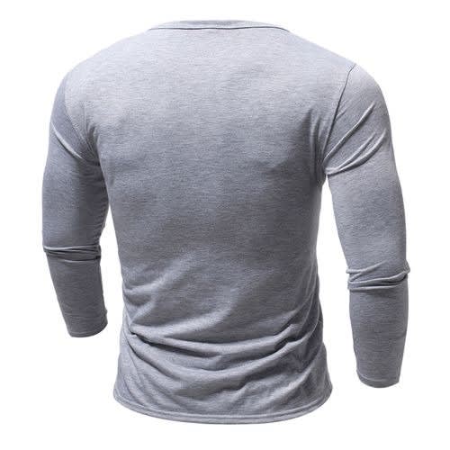 Chrysolite Printed Long Sleeve For Men - 2-in 1 - Blue & Grey