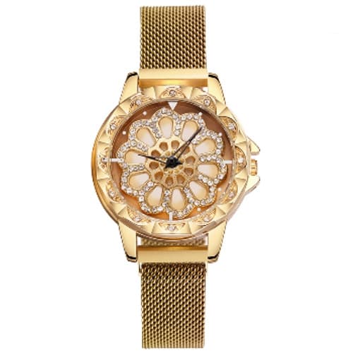 Women Spin Dial Wristwatch  - Gold