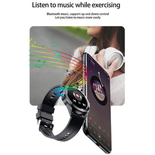 Y10 Waterproof Heart Rate Blood Pressure Monitor Fitness Tracker Smart Watch-black