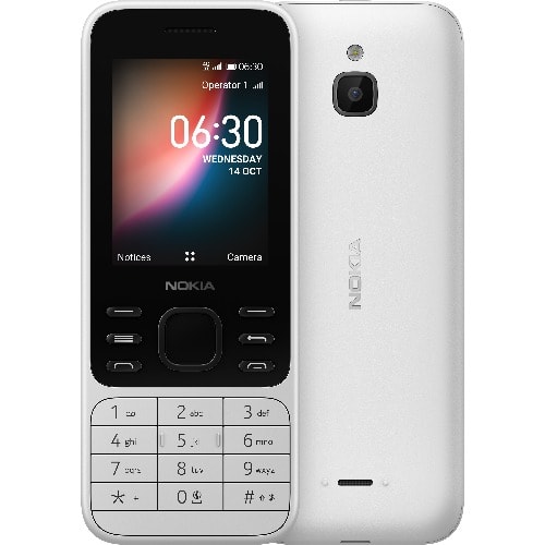 6300 - 4G LTE - Dual Sim - 4GB ROM - VGA Camera - WiFi - Fm Radio - 1500mAh - White