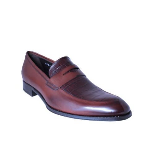 Plain And Patterned Calfskin Shoe