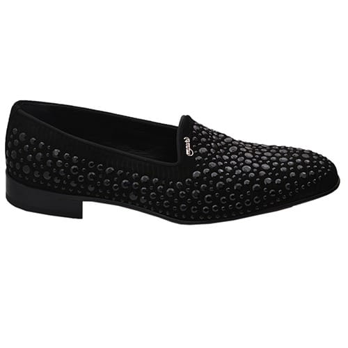 Mauri Suede Rhinestone Black Shoes