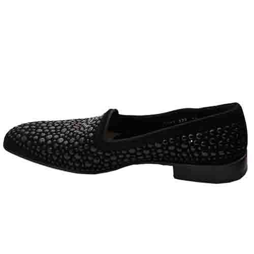 Mauri Suede Rhinestone Black Shoes