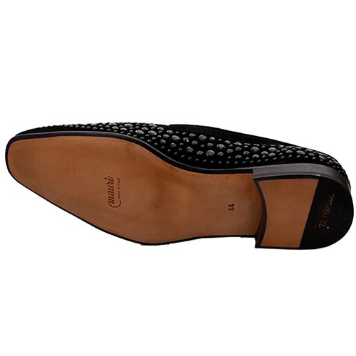 Mauri Suede Rhinestone Black Shoes