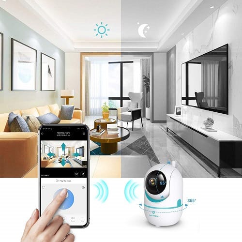 1080P Wireless Security Camera With Smart Night Vision, Two-way Audio