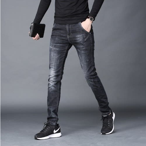 Men's Mix Black Jean Trouser
