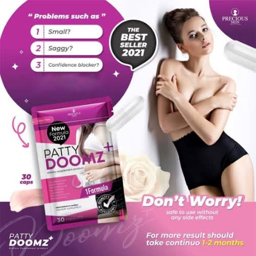 Precious Skin - Patty Doomz Plus+ Breast Enlargement & Skin Whitening - 30 Capsules