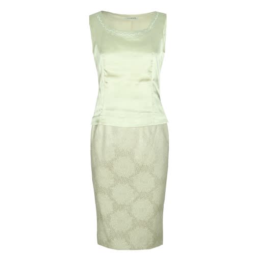 Ladies 3 Piece Skirt Suit- Cream.