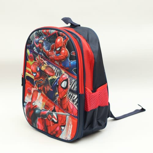 3D Embossed Spiderman Character School Bag For Kids - (26cm*13cm*32cm)