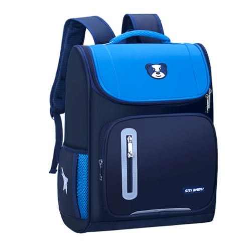 Kid's Waterproof School Bag With Reflector - Blue