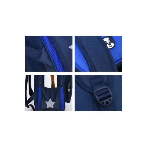 Kid's Waterproof School Bag With Reflector - Blue