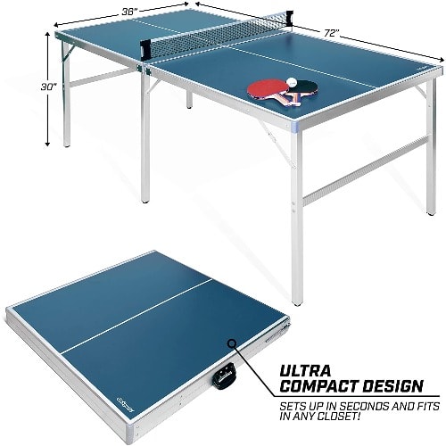 Murtisol Table Tennis Board With 4 Bats & 6 Balls - 4ft by 3ft