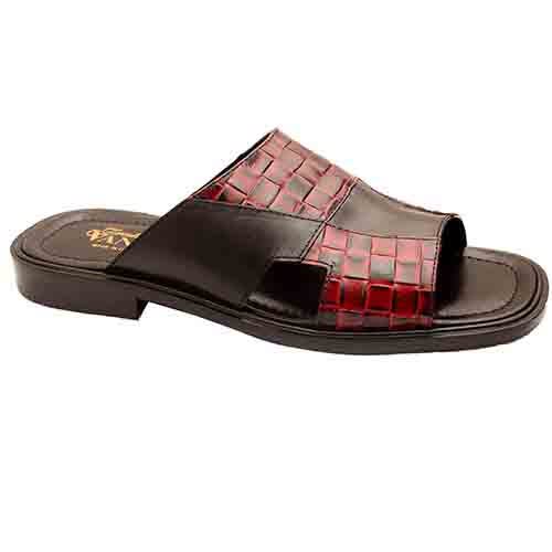 Black And Wine Slippers