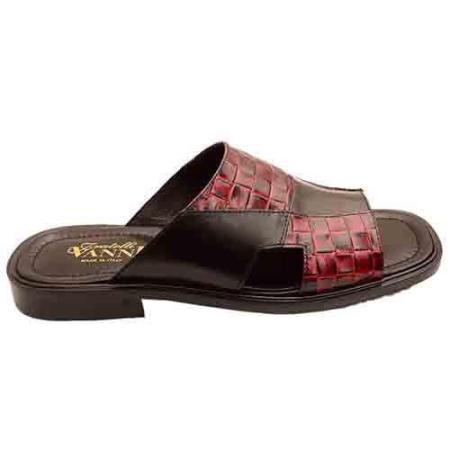 Black And Wine Slippers