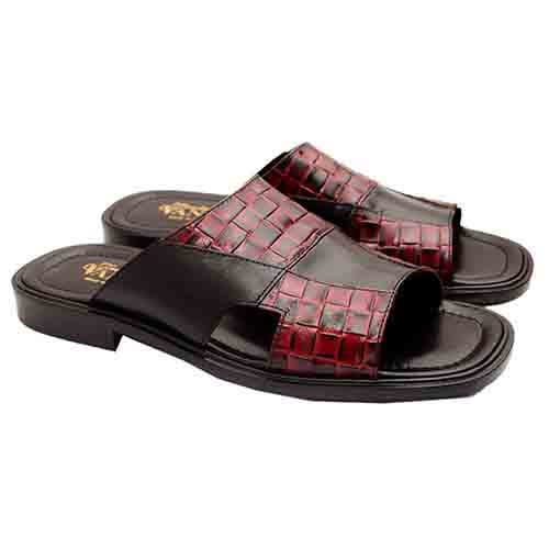 Black And Wine Slippers