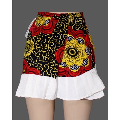 Flounced Ankara Mini Skirt