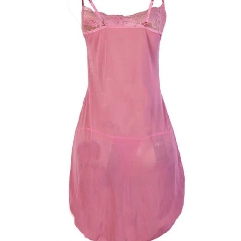 Sweet & Sexy Pink Sleepwear Night Dress + G-string