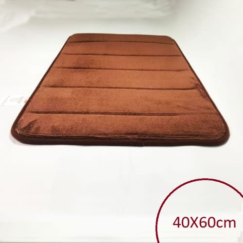 Soft Memory Floor Mat  - Coffee Brown -40 x 60 cm