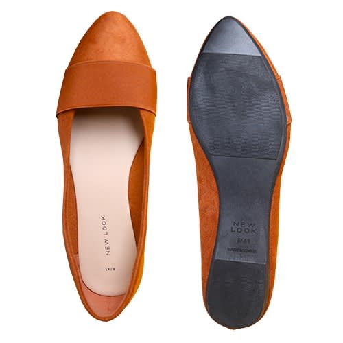Women Latest Suede Flat Shoes - Brown