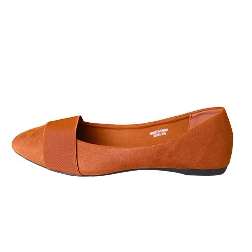 Women Latest Suede Flat Shoes - Brown