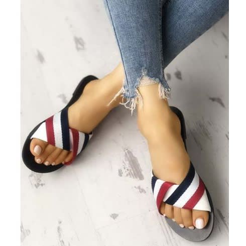 Ladies Flat Slippers - Multicolor