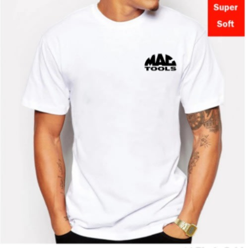 Mad Tool Print T-Shirts - White