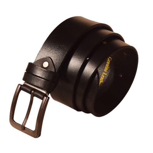 Pure Leather Belt - Black & Brown - 2pcs