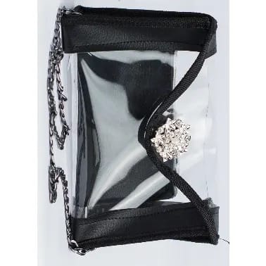 Transparent Leather Bag With Accessory