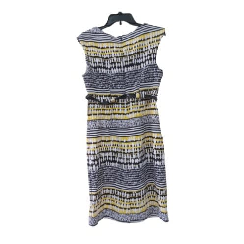 Women's Short Dress -Black And Yellow