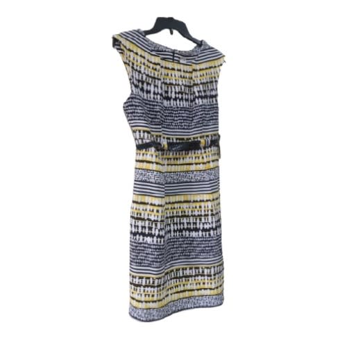 Women's Short Dress -Black And Yellow