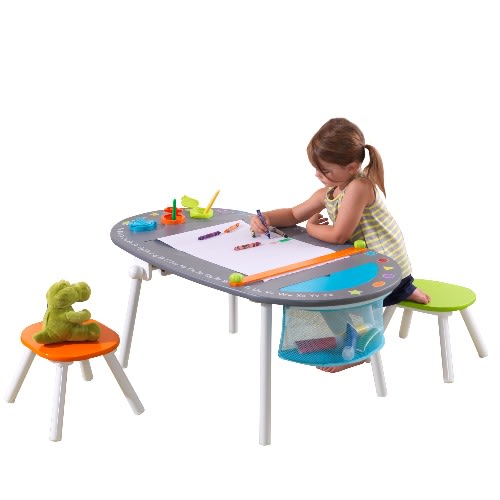 Kidkraft Chalkboard Art Table With Stools