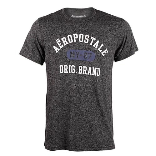 Men's Black-marled Trendy T-shirt
