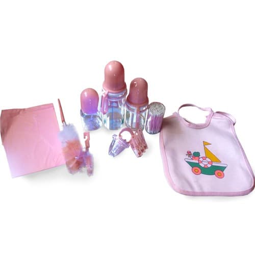 Baby Feeding Bottle Set and Accessories - Pink