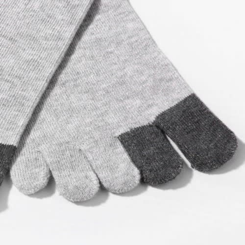 Five Toe Running, Exercise And Casual Socks - Ash