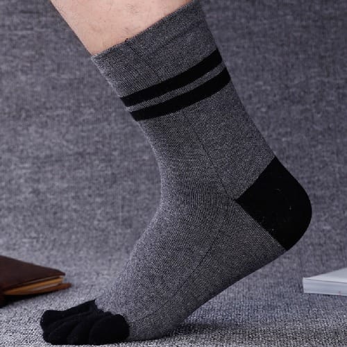 Five Toe Running, Exercise And Casual Socks - Dark Grey