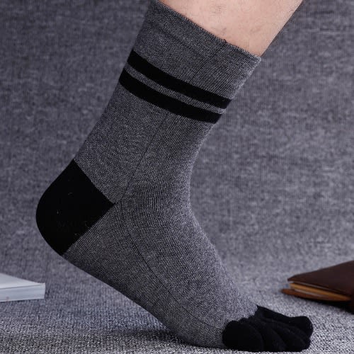 Five Toe Running, Exercise And Casual Socks - Dark Grey